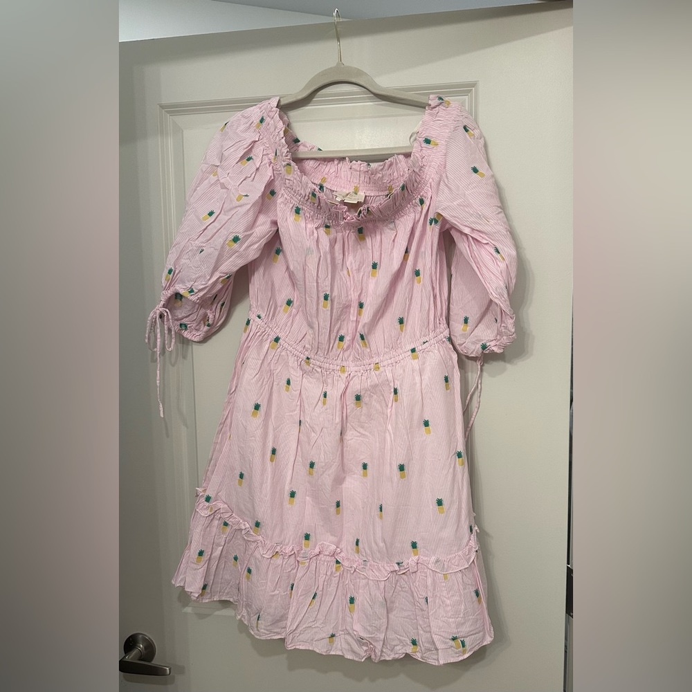 Pineapple Kate Spade off the shoulder dress